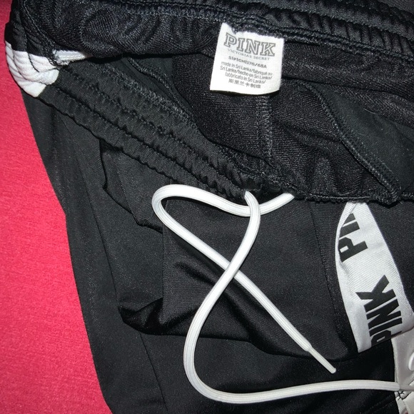 NWOT*** Victoria's Secret PINK Open Leg Snap Button Black Track Pant SIZE SMALL - Picture 7 of 7